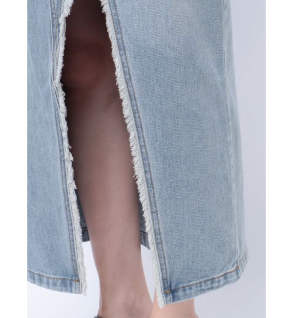 MURUA「デニムフロントオープンロングスカート」|スカート|