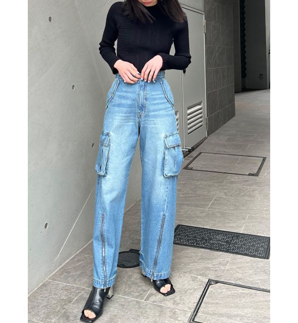 MURUA「ジップヘムカーゴデニムパンツ」|デニム|