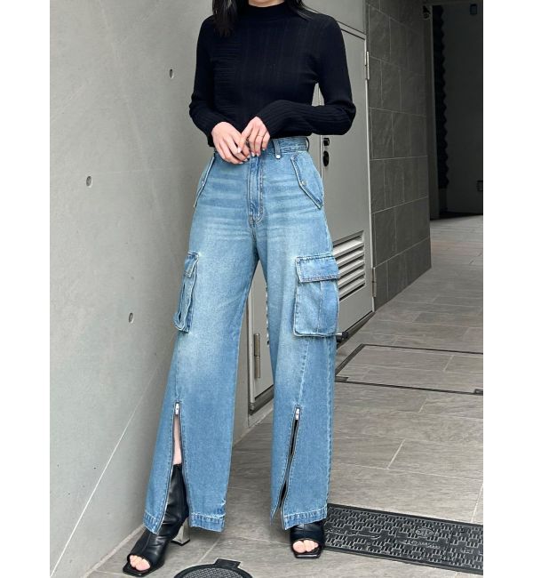 MURUA「ジップヘムカーゴデニムパンツ」|デニム|