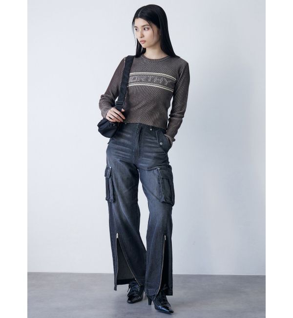 MURUA「ジップヘムカーゴデニムパンツ」|デニム|