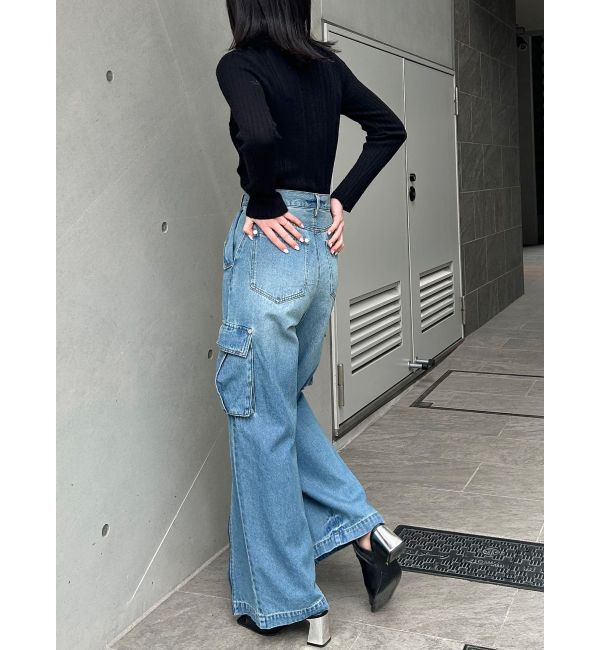 MURUA「ジップヘムカーゴデニムパンツ」|デニム|