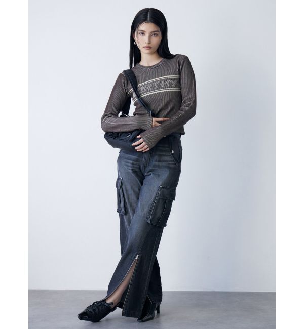 MURUA「ジップヘムカーゴデニムパンツ」|デニム|