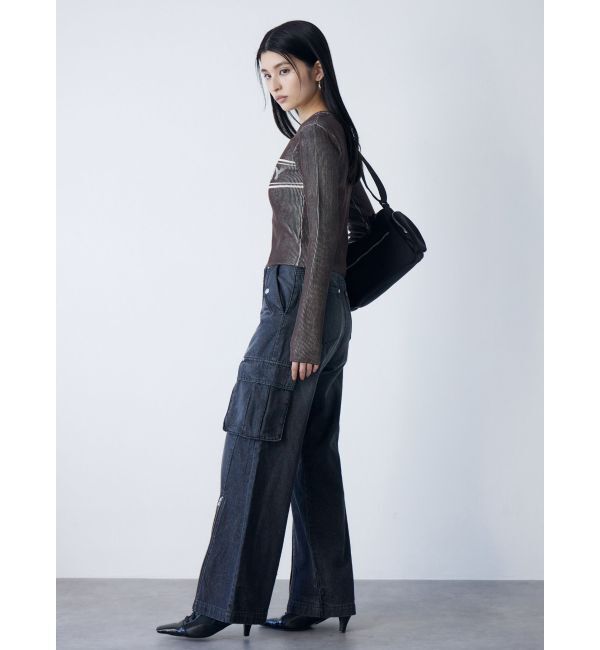 MURUA「ジップヘムカーゴデニムパンツ」|デニム|