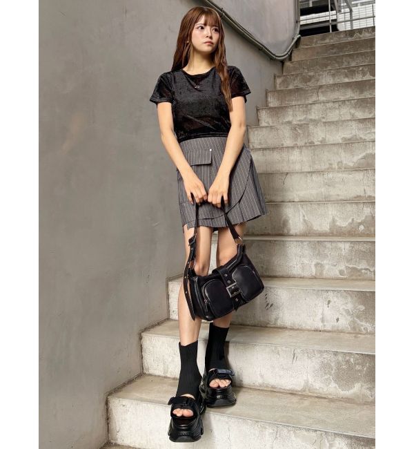 MURUA「カットオフアシメプリーツスカート」|スカート|