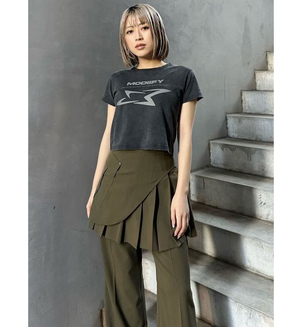 MURUA「カットオフアシメプリーツスカート」|スカート|