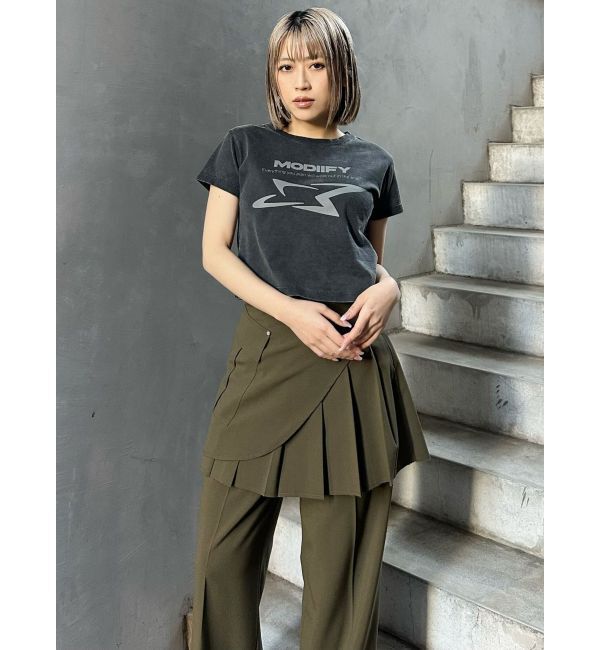 MURUA「カットオフアシメプリーツスカート」|スカート|