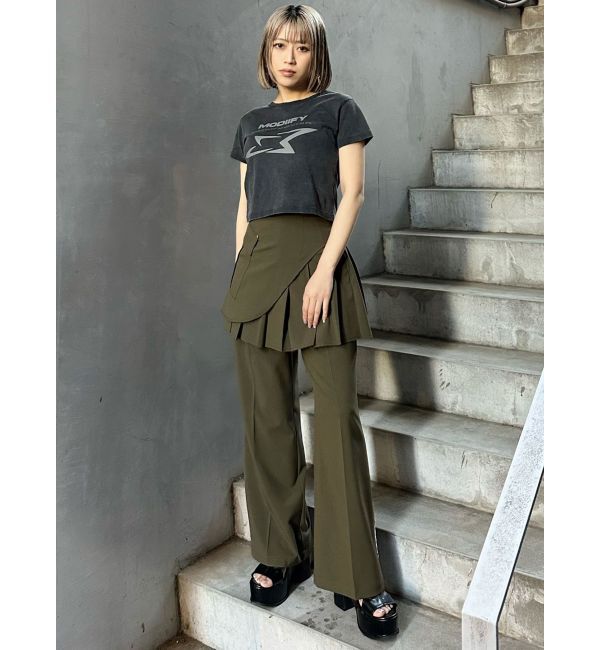 MURUA「カットオフアシメプリーツスカート」|スカート|