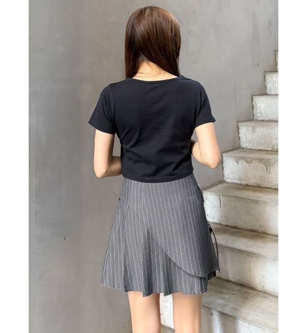 MURUA「カットオフアシメプリーツスカート」|スカート|