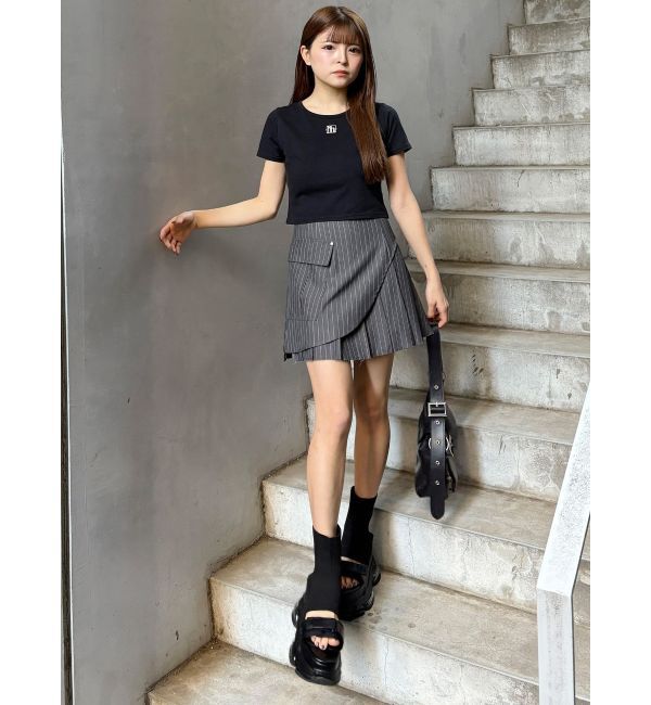 MURUA「カットオフアシメプリーツスカート」|スカート|