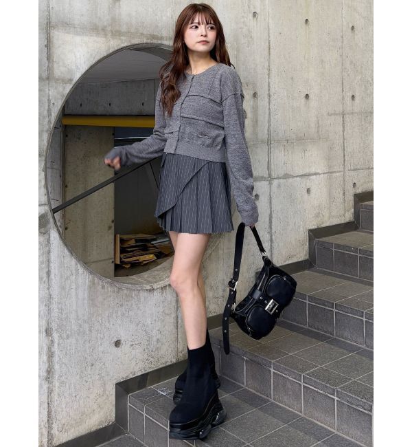 MURUA「カットオフアシメプリーツスカート」|スカート|