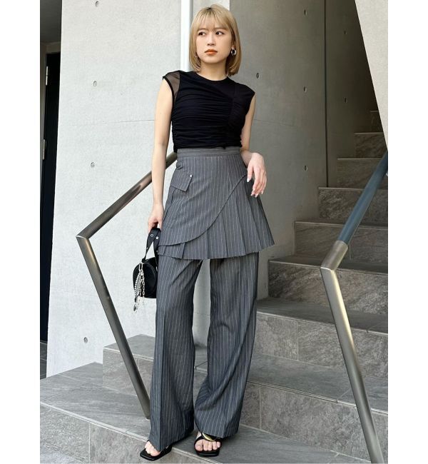 MURUA「カットオフアシメプリーツスカート」|スカート|