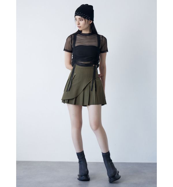 MURUA「カットオフアシメプリーツスカート」|スカート|