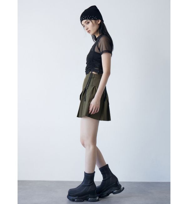 MURUA「カットオフアシメプリーツスカート」|スカート|