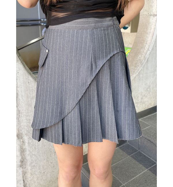 MURUA「カットオフアシメプリーツスカート」|スカート|ミックス