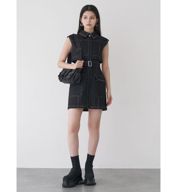 MURUA「ステッチミニワンピース」|ワンピース|