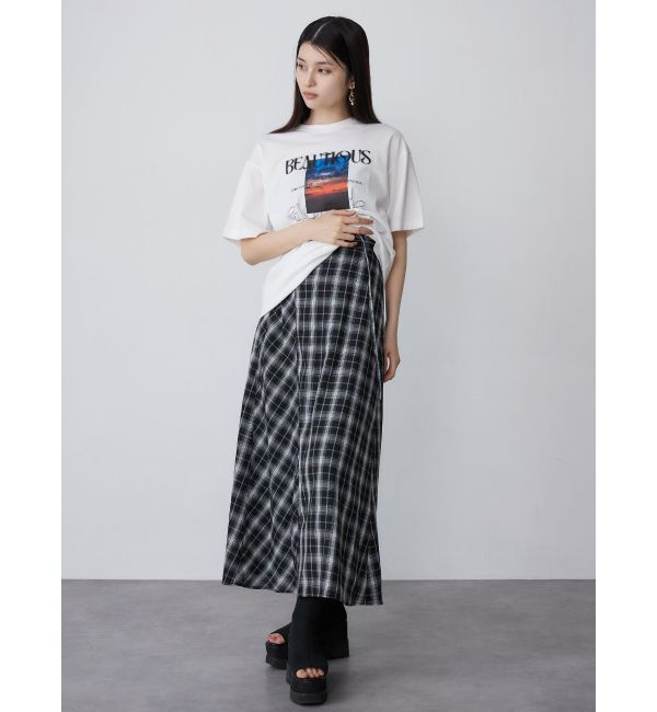 MURUA「チェックフレアスカート」|スカート|
