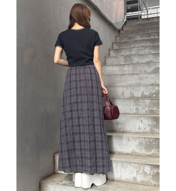 MURUA「チェックフレアスカート」|スカート|