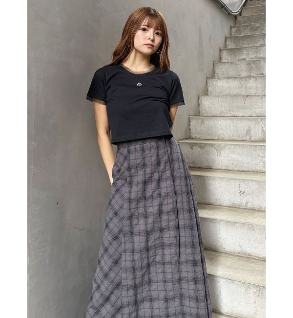 MURUA「チェックフレアスカート」|スカート|