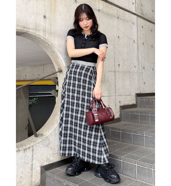 MURUA「チェックフレアスカート」|スカート|