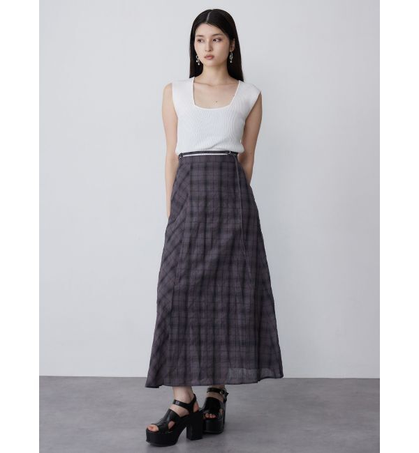 MURUA「チェックフレアスカート」|スカート|