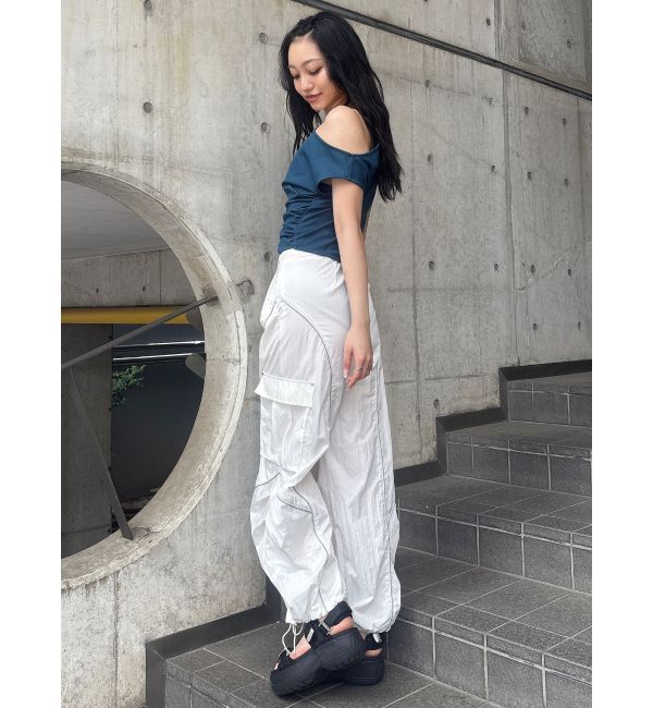 MURUA「ドレープワンショルトップス」|Tシャツ・カットソー|