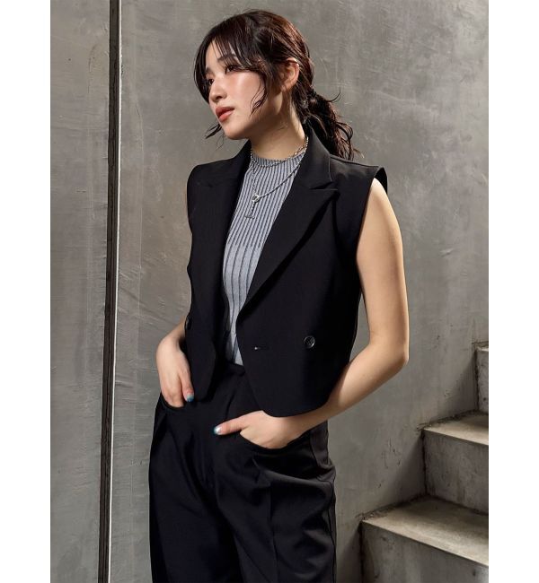 MURUA「ショートテーラードジレ」|ベスト・ジレ|