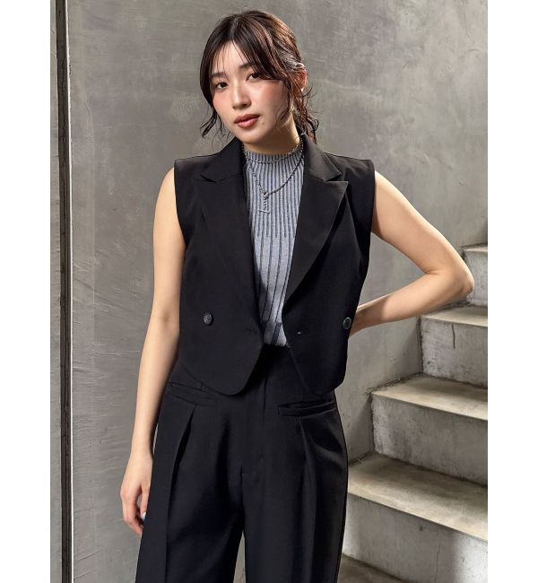 MURUA「ショートテーラードジレ」|ベスト・ジレ|