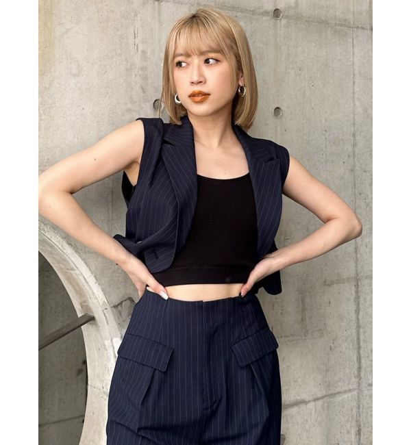 MURUA「ショートテーラードジレ」|ベスト・ジレ|