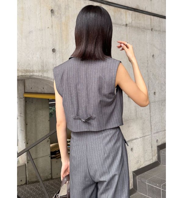 MURUA「ショートテーラードジレ」|ベスト・ジレ|