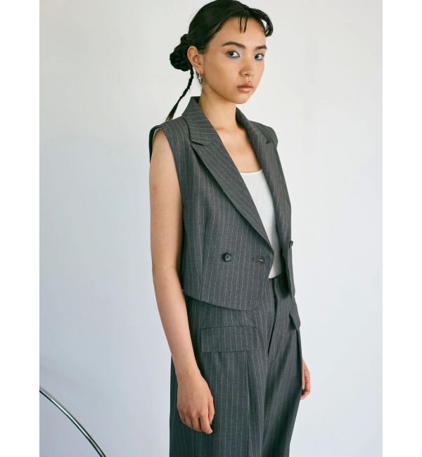 MURUA「ショートテーラードジレ」|ベスト・ジレ|