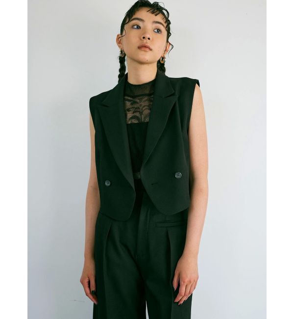 MURUA「ショートテーラードジレ」|ベスト・ジレ|