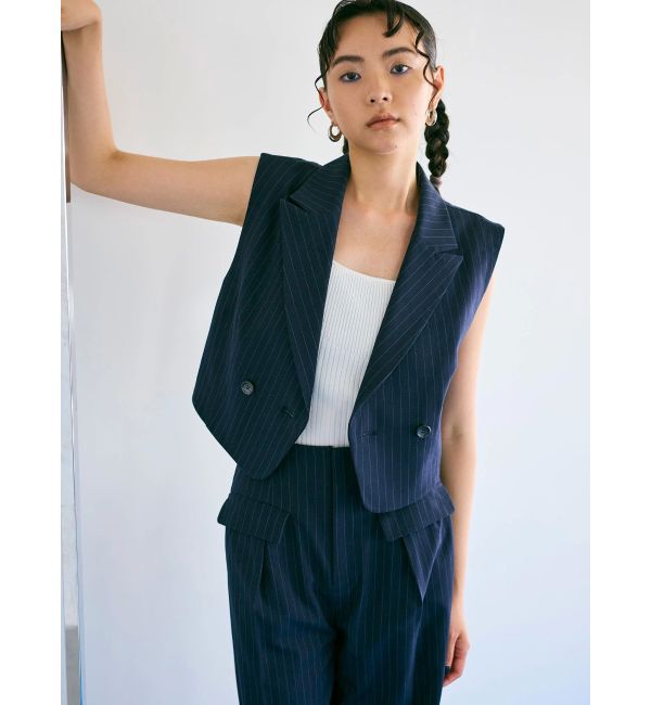 MURUA「ショートテーラードジレ」|ベスト・ジレ|