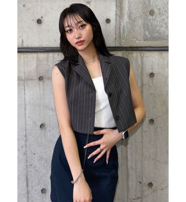 MURUA「ショートテーラードジレ」|ベスト・ジレ|