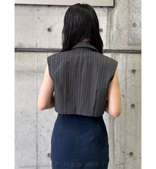 MURUA「ショートテーラードジレ」|ベスト・ジレ|