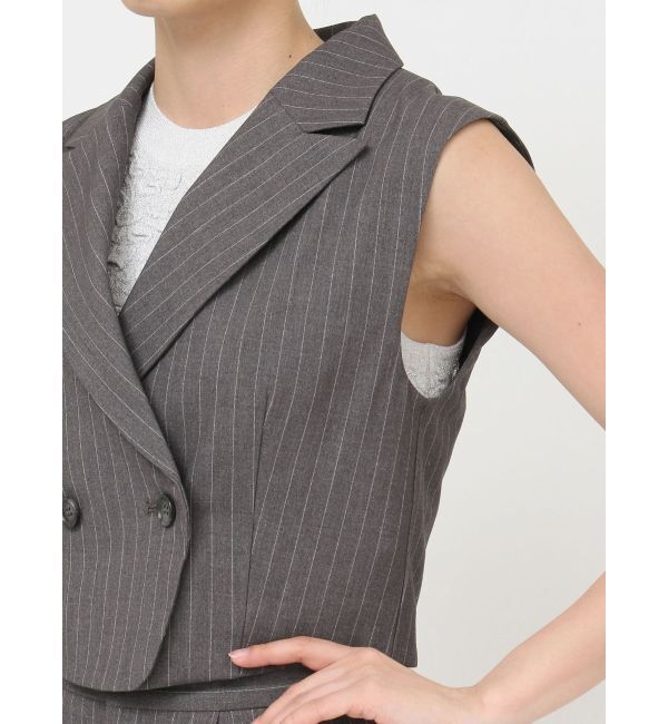 MURUA「ショートテーラードジレ」|ベスト・ジレ|