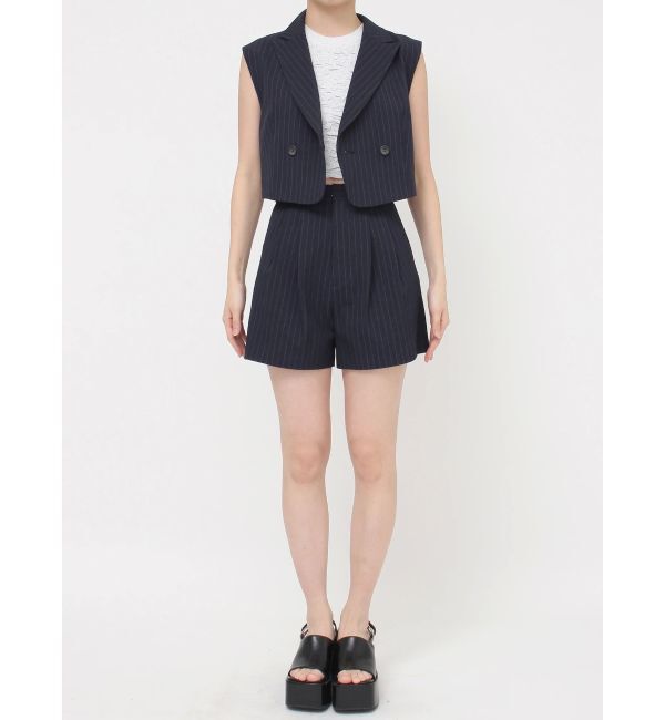 MURUA「ショートテーラードジレ」|ベスト・ジレ|