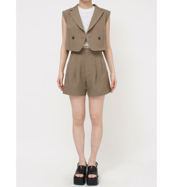 MURUA「ショートテーラードジレ」|ベスト・ジレ|