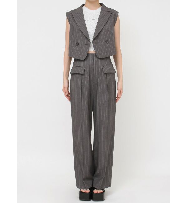 MURUA「ショートテーラードジレ」|ベスト・ジレ|