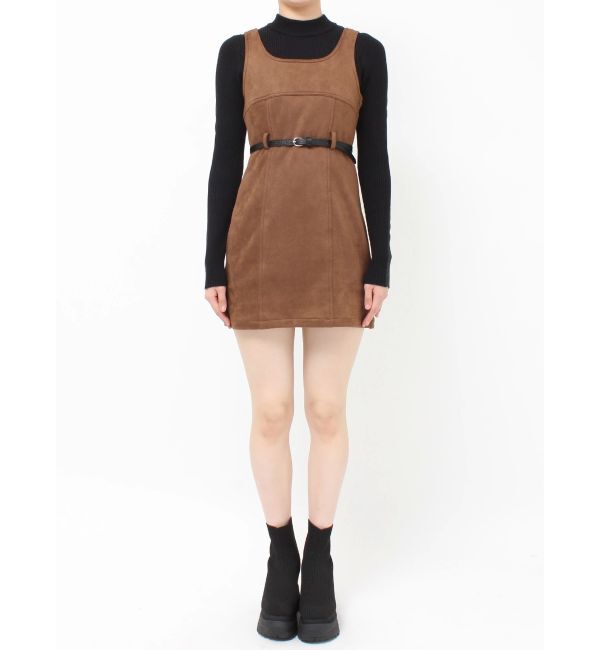 MURUA「フェイクスェードタンクワンピース【セットアップ着用可】」|ワンピース|