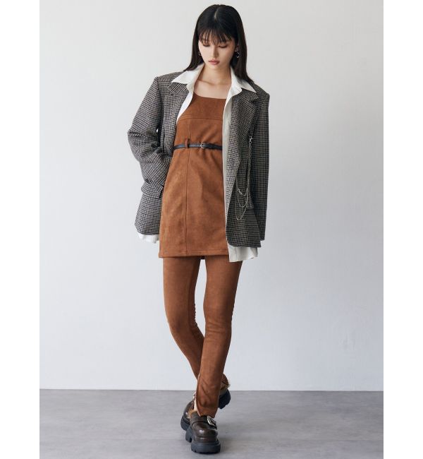 MURUA「フェイクスェードタンクワンピース【セットアップ着用可】」|ワンピース|