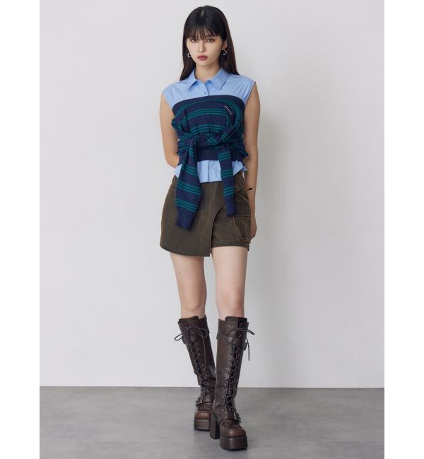 MURUA「シャツレイヤードマルチウェイニット」|ニット・セーター|