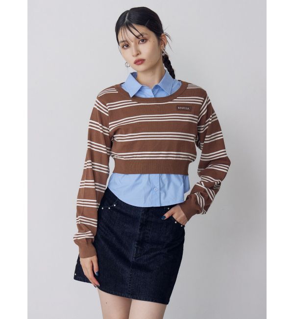 MURUA「シャツレイヤードマルチウェイニット」|ニット・セーター|