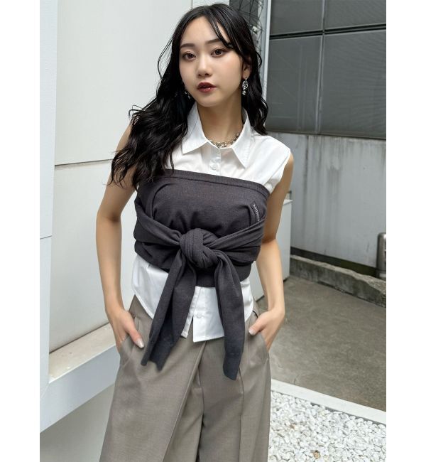 MURUA「シャツレイヤードマルチウェイニット」|ニット・セーター|