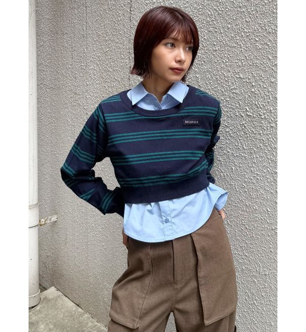 MURUA「シャツレイヤードマルチウェイニット」|ニット・セーター|
