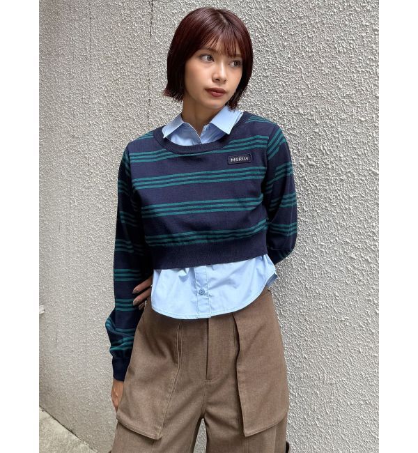 MURUA「シャツレイヤードマルチウェイニット」|ニット・セーター|