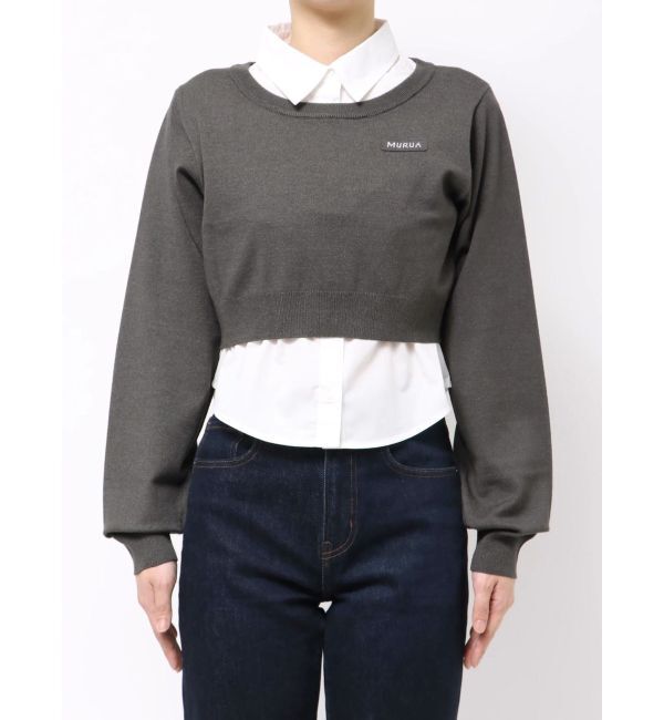 MURUA「シャツレイヤードマルチウェイニット」|ニット・セーター|