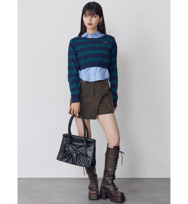 MURUA「シャツレイヤードマルチウェイニット」|ニット・セーター|