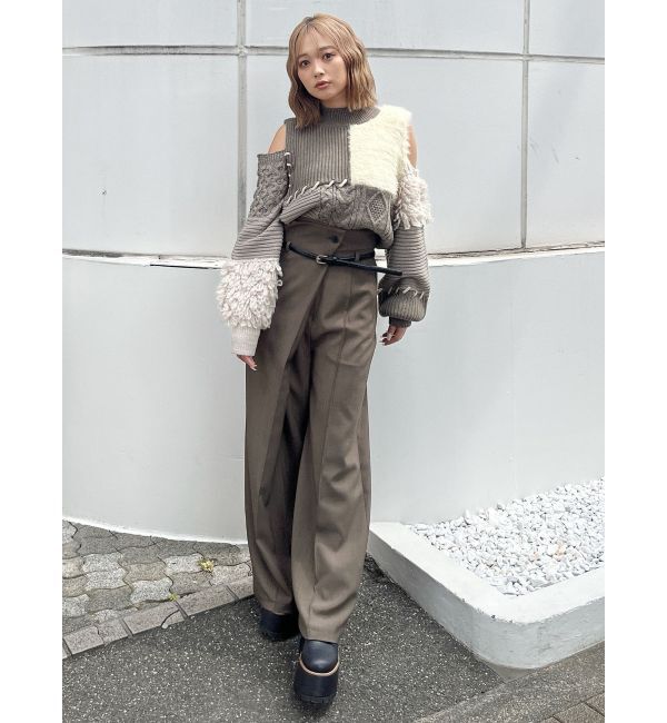 MURUA「ベルトハイウエストワイドパンツ」|その他|