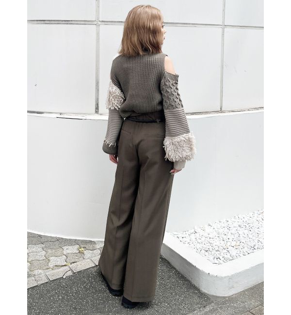 MURUA「ベルトハイウエストワイドパンツ」|その他|