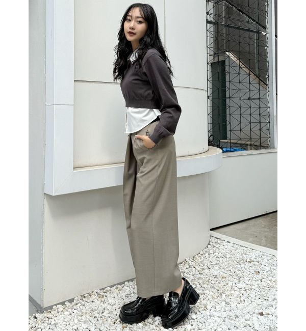 MURUA「ベルトハイウエストワイドパンツ」|その他|